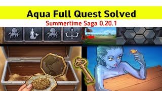 Aqua Full Walkthrough Summertime Saga 0201  Find Golden Compass and treasure box [upl. by Moorish]