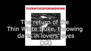 Station to Station  David Bowie  Lyrics [upl. by Nwhas936]