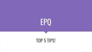 EPQ  TOP 5 TIPS AQA [upl. by Ahsaret870]