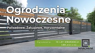 Ogrodzenia nowoczesne palisadowe żaluzjowe horyzontalne stalowe [upl. by Nerok73]