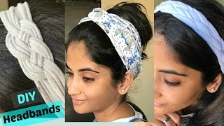 DIY 3 ways to make stylish headbands from old Tshirts [upl. by Hope]