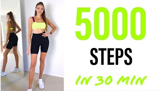 🔥5000 Steps in 30 Min 🔥 Fast Walking Cardio Workout  YanaFit Fun 5000 Steps At Home [upl. by Eeliab]