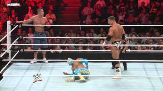 Raw John Cena amp Sin Cara vs The Miz amp Alex Riley [upl. by Burne612]