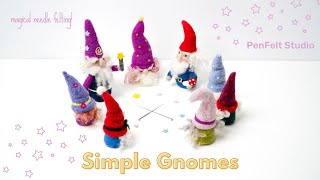 Simple Felted Gnomes  Easy Crafting Bliss [upl. by Constantine]