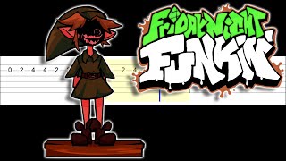 Friday Night Funkin VS Ben Drowned  Terrible Fate Easy Guitar Tabs Tutorial [upl. by Nylatsyrc]