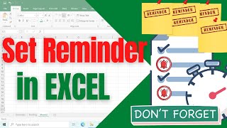 HOW TO SET REMINDER IN EXCEL [upl. by Behka701]