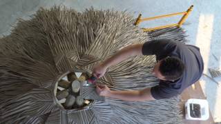 Viva Palm  How to install a Thatch Umbrella [upl. by Irol502]