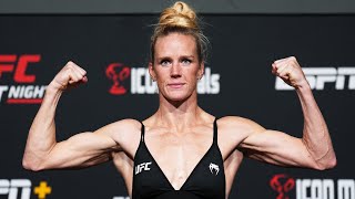 UFC Vegas 55 Holm vs Vieira WeighIn [upl. by Sartin]