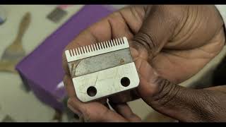 Part 1HOW TO SHARPEN ANY CLIPPER BLADE PROFESSIONALLY [upl. by Rick146]