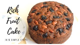 Rich Christmas Fruit CakeChristmas Cake RecipeEasy Fruit Cake Recipe [upl. by Rednirah817]