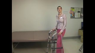 Partial Weight Bearing on Stairs Using Walker [upl. by Nylicaj155]