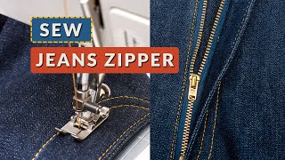 Sew a Perfect Jeans Zipper Easy StepbyStep Tutorial [upl. by Bilow103]