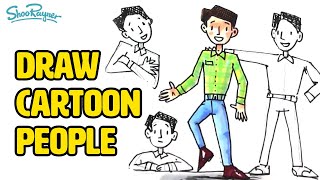 How to draw Cartoon People [upl. by Nemzzaj]