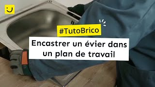 Encastrer un évier dans un plan de travail [upl. by Lerrej]