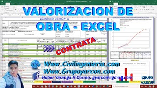 VALORIZACIÓN DE OBRA – PLANTILLA EXCEL  PRACTICO [upl. by Tarsuss]