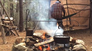 CAMP COOKING  Dutch Oven Beef Stew  Cast Iron Wednesday [upl. by Bernadene998]