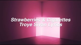 Strawberries amp Cigarettes  Troye Sivan Lyrics [upl. by Edlihtam]