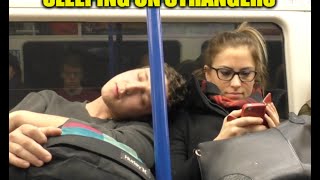 Sleeping on strangers prank  London edition [upl. by Winson]