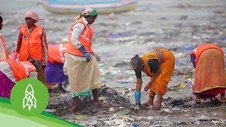 The Man Clearing 9000 Tons of Trash From Mumbai’s Beaches [upl. by Kirad55]