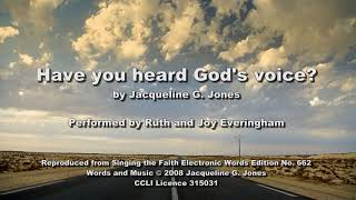 Have you heard Gods voice Lyric video StF 662 [upl. by Tyrrell]