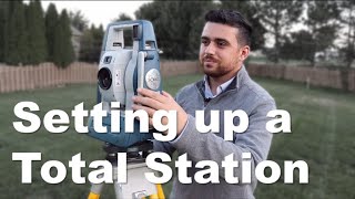 Setting up a Survey Total Station [upl. by Tirb505]