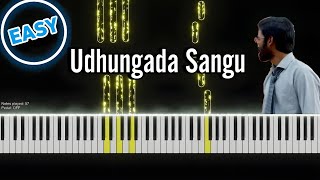 Udhungada Sangu  Tamil EASY Piano Tutorial [upl. by Sergu]