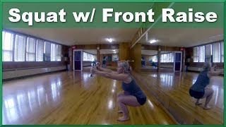 How to SQUAT with Front RAISE  Core Leg amp Shoulder Exercise [upl. by Retlaw319]