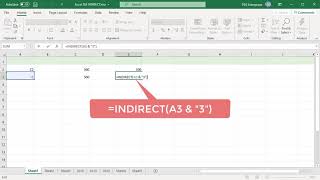 How to use INDIRECT function in Excel  Office 365 [upl. by Arutek364]