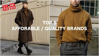 Top 5 AffordableQuality Brands  Menswear Essentials [upl. by Nnahsal]