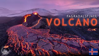 ICELANDIC VOLCANO ERUPTION 4K  Flying through the lava [upl. by Renrag]