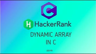 15 Dynamic Array in C  Hackerrank C Solutions [upl. by Ocinom494]