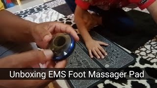 Review  Unboxing EMS Foot Massager Pad [upl. by Nilre]