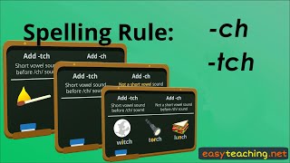 Words Ending ch and tch  Spelling Rule  EasyTeaching [upl. by Rahel785]