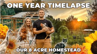 Building a Homestead One Year in the Making  HOMESTEAD TIMELAPSE [upl. by Zed]