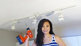 How to Install Track Lighting  Changing a Light Fixture For Beginners [upl. by Ilatan544]