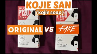 ORIGINAL vs FAKE KOJIE SAN kojic acid soap [upl. by Fesoj]