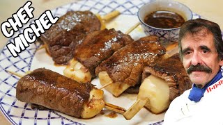 Yakitori  Brochettes de boeuf au fromage [upl. by Anelim]