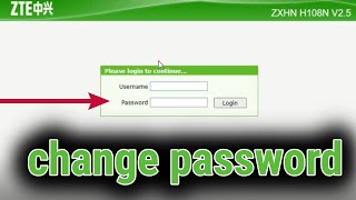 How to change ZTE routers password  step by step guide 2020 [upl. by Cheria]