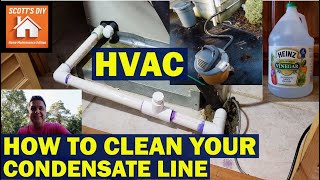 HOW TO CLEAN YOUR CONDENSATE DRAIN LINE [upl. by Smail]