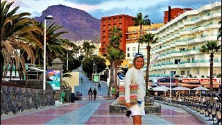 Costa Adeje Promenade Walk from Playa del Duque Fanabe to Playa la Pinta  Tenerife Atlantic Ocean [upl. by Cassy776]