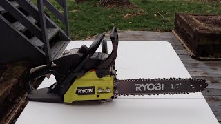 Ryobi Chainsaw  Replacing Saw Chain [upl. by Gemina]