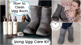 How to Clean Ugg Boots Using Ugg Care Kit ☼ [upl. by Vaasta]