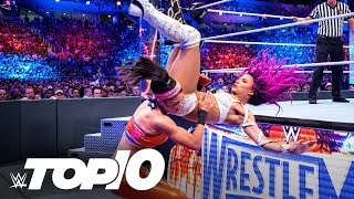 Sasha Banks’ aerial attacks WWE Top 10 March 3 2021 [upl. by Anitrak]