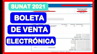 COMO EMITIR UNA BOLETA DE VENTA ELECTRÓNICA  SUNAT [upl. by Enitsuj]