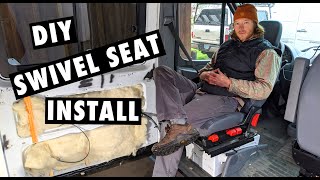 How to install a swivel seat  Sprinter Van Conversion [upl. by Odnamra]