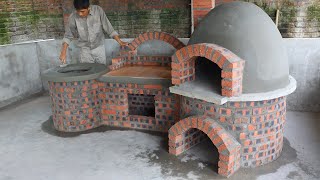 Outdoor Multifunc Wood Stove  How To Building  DIY Pizza Oven Making [upl. by Base]