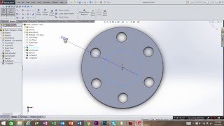 SolidWorks circular pattern [upl. by Dlanigger372]