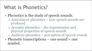 Definition of Phonetics [upl. by Rosita]