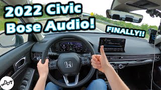 2022 Honda Civic – Bose 12speaker Sound System Review [upl. by Subocaj]