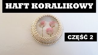 Haft koralikowy  Szycie linii koralikami TUTORIAL  Qrkokopl [upl. by Anilag820]